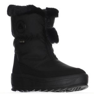 NEW Pajar Womens EU 40, EU 41 Toby Faux Fur-Trim Ankle Boots Waterproof, Black
